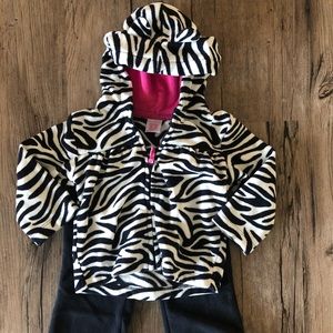 Carters baby girl 9 month fleece outfit